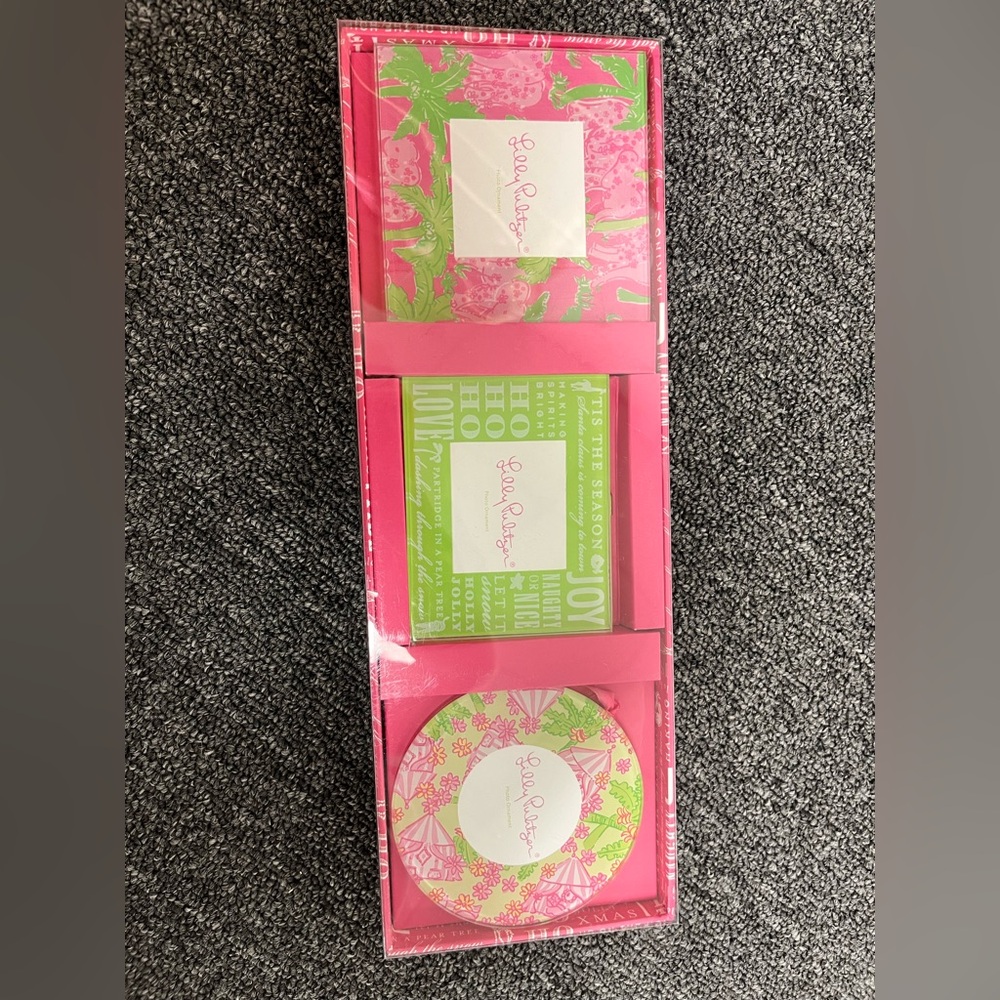 Photo ornaments by Lilly Pulitzer